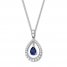 Convertible Lab-Created Sapphire Necklace Sterling Silver