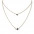 Black Diamond Layered Choker Necklace 1/5 ct tw 10K Yellow Gold