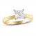 Diamond Solitaire Engagement Ring 1 ct tw Princess-Cut 10K Yellow Gold