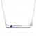 Bar Necklace Lab-Created Sapphire Sterling Silver