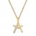 Diamond Cross Necklace 1/10 ct tw Round-cut 10K Yellow Gold