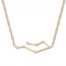 Gemini Zodiac Necklace 1/10 ct tw Diamonds 10K Yellow Gold