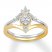 Diamond Ring Set 1/4 ct tw Round-cut Sterling Silver/10K Gold