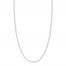 Adjustable 22" Sparkling Chain 14K White Gold Appx. 1.15mm