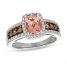 Le Vian Morganite Ring 5/8 ct tw Diamonds 14K Vanilla Gold