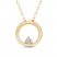 Diamond Circle Necklace 1/10 ct tw Round-cut 10K Yellow Gold 18"