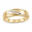 Men's Diamond Wedding Band 1/10 ct tw 10K Yellow Gold