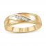 Men's Diamond Wedding Band 1/10 ct tw 10K Yellow Gold