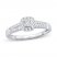 Diamond Engagement Ring 3/8 ct tw Princess/Round 14K White Gold