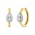 Forever Connected Diamond Hoop Earrings 3/8 ct tw Pear/Round-Cut 10K Yellow Gold