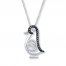 Unstoppable Love 1/15 ct tw Necklace Sterling Silver Penguin