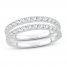 Diamond Wedding Bands 5/8 ct tw Round-cut 14K White Gold