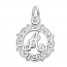 Letter A Charm Sterling Silver