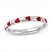 Stackable Heart Ring Red Enamel Sterling Silver