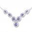 Amethyst Necklace Diamond Accents Sterling Silver