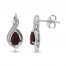 Lab-Created Ruby & Lab-Created Sapphire Earrings in Sterling Silver