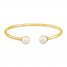 Cultured Pearl Cuff Bracelet 10K Yellow Gold