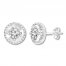 Diamond Earrings 1/5 ct tw Round-cut 10K White Gold