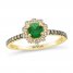 Le Vian Emerald Ring 1/2 ct tw Diamonds 14K Honey Gold