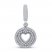 True Definition Diamond Heart Charm 1/5 ct tw Round-cut Sterling Silver