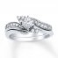 Diamond Bridal Set 1/3 ct tw Round-cut 10K White Gold