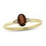 Garnet & Diamond Ring 1/20 ct tw 10K Yellow Gold