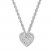 Diamond Heart Necklace 1/2 ct tw Round-cut 10K White Gold