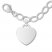 Heart Charm Bracelet Sterling Silver 7"