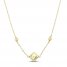 Gold Beaded Necklace 14K Yellow Gold 18"