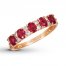 Le Vian Natural Ruby Ring 1/3 cttw Diamonds 14K Strawberry Gold