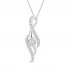 Diamond Necklace 1/4 ct tw Sterling Silver 18"