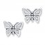 Butterfly Earrings 14K White Gold