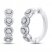 Diamond Hoop Earrings 1/4 ct tw Round-cut Sterling Silver