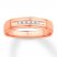 Men's Diamond Wedding Band 1/8 Carat tw 10K Rose Gold