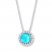 Lab-Created Blue Opal Necklace Sterling Silver