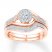 Diamond Bridal Set 3/8 carat tw 10K Rose Gold