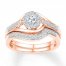 Diamond Bridal Set 3/8 carat tw 10K Rose Gold