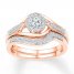 Diamond Bridal Set 3/8 carat tw 10K Rose Gold