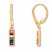 Lab-Created Gemstone Rainbow Earrings 10K Yellow Gold