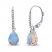 Opal & Diamond Earrings 1/10 ct tw 10K White Gold