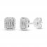 Neil Lane Diamond Earrings 1/4 ct tw Baguette/Round-cut 14K White Gold