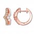 Le Vian Diamond Hoop Earrings 7/8 ct tw 14K Strawberry Gold