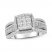 Diamond Engagement Ring 1 ct tw Princess/Round 10K White Gold
