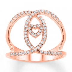 Diamond Ring 1/4 ct tw Round-cut 10K Rose Gold