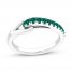 Love + Be Loved Lab-Created Emerald Ring Sterling Silver