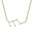 Leo Zodiac Necklace 1/10 ct tw Diamonds 10K Yellow Gold