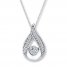 Diamond Necklace 1/20 ct tw Round-cut Sterling Silver