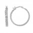 Chain Design Hoop Earrings Sterling Silver