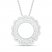 White Lab-Created Sapphire Circle Necklace Sterling Silver 18"