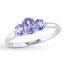 Tanzanite Ring Diamond Accents 10K White Gold